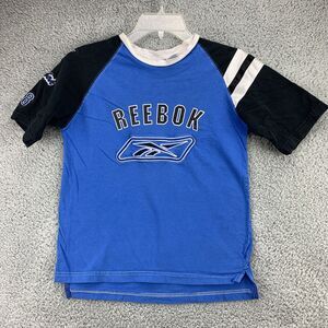 Reebok Boys Youth T-Shirt Size Small Blue Crew Neck Short Sleeve Graphic Tee